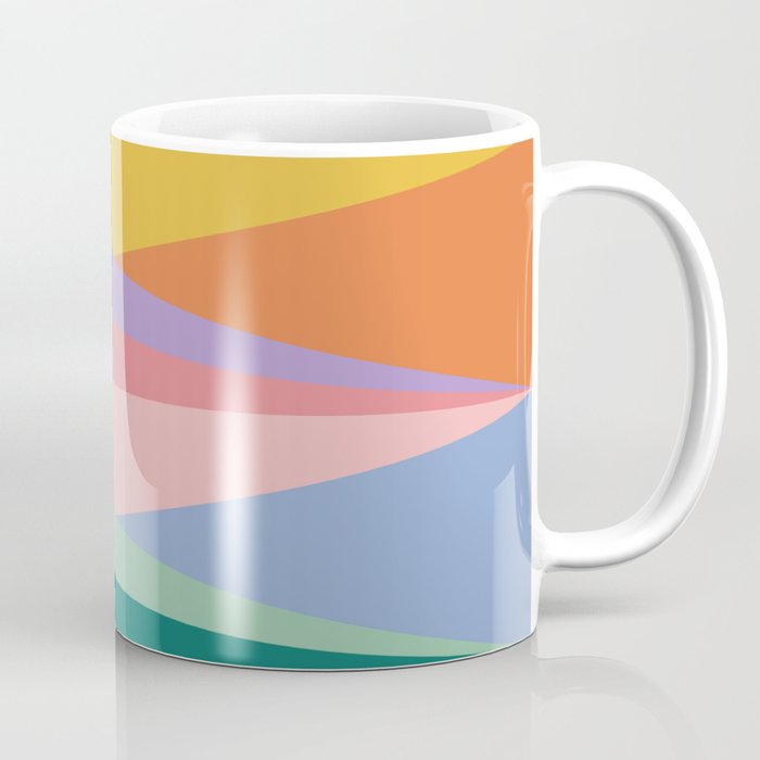 Geometric Triangles I Bright Pastel Coffee Mug