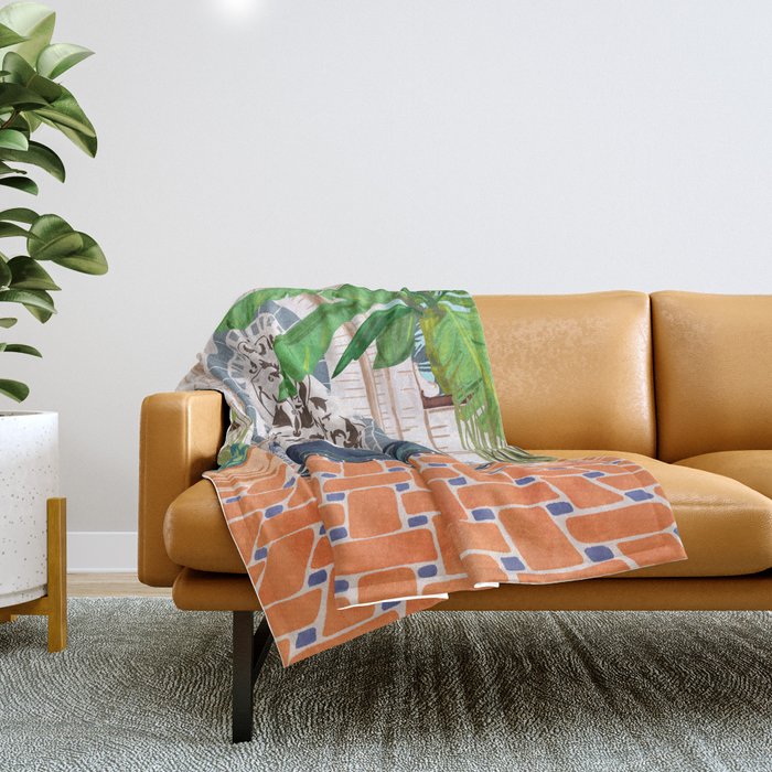 Frienaissance #Painting #Wildlife #Illustration Throw Blanket