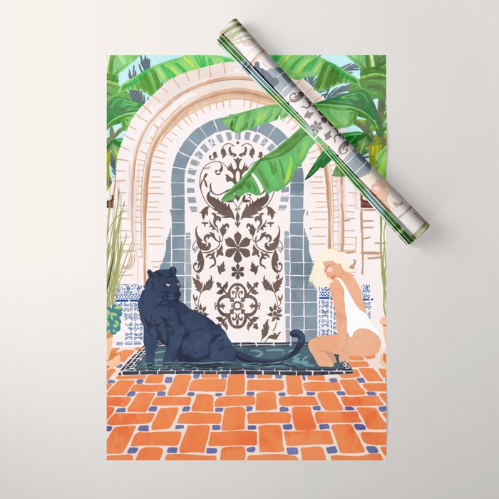 Frienaissance #Painting #Wildlife #Illustration Wrapping Paper