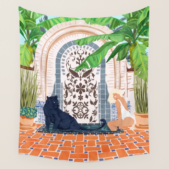 Frienaissance #Painting #Wildlife #Illustration Wall Tapestry