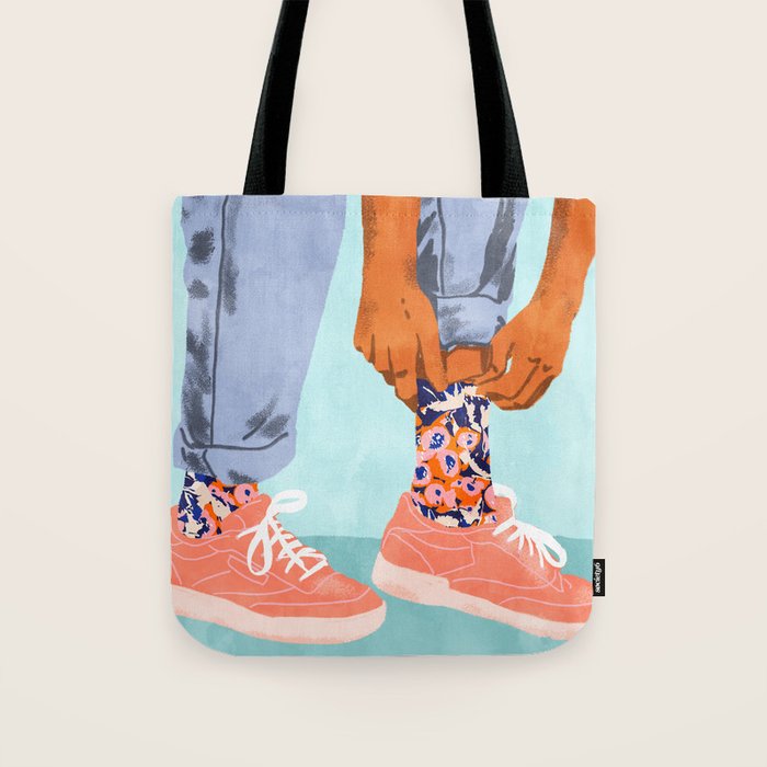 Pull Up Those Pretty Socks! | Optimism Hustle Positivity | Good Vibes Luck Pop Art Tote Bag