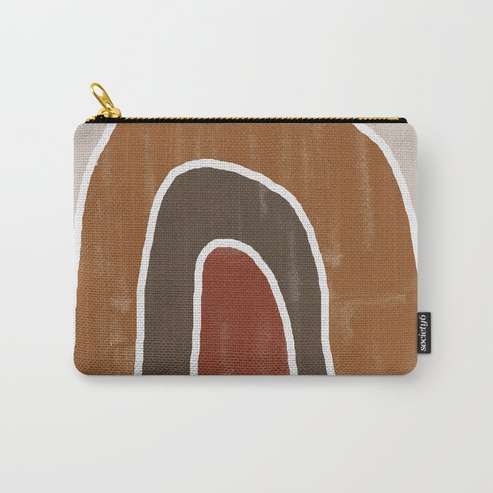 Abstract Rainbow, Burnt Orange Carry All Pouch