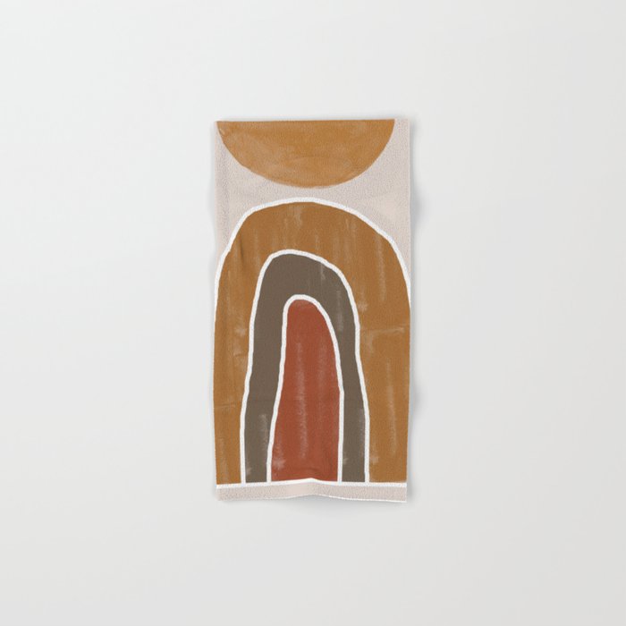 Abstract Rainbow, Burnt Orange Bath Towel