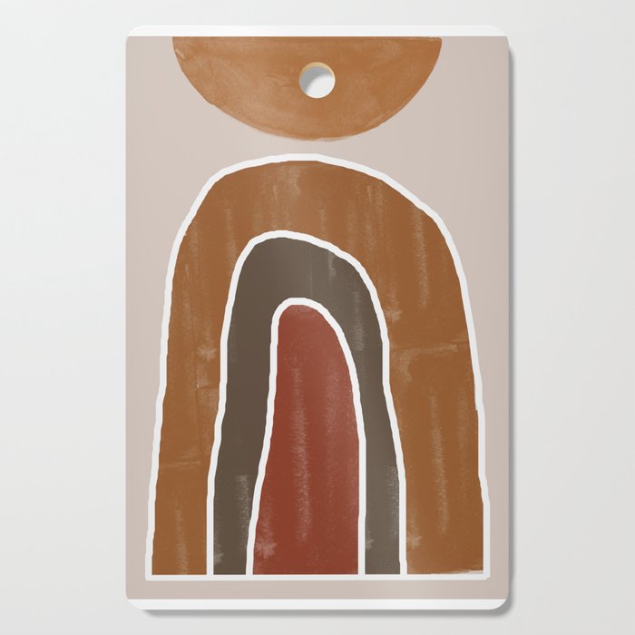 Abstract Rainbow, Burnt Orange Cutting Board