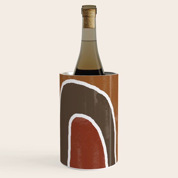 Abstract Rainbow, Burnt Orange Wine Chiller