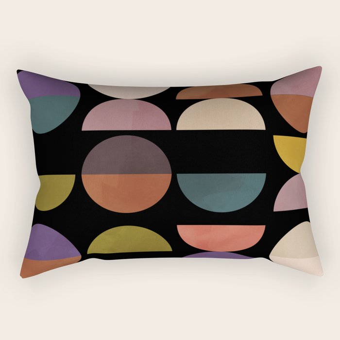 Mid Century Abstract Geometric Autumn 3 Rectangular Pillow