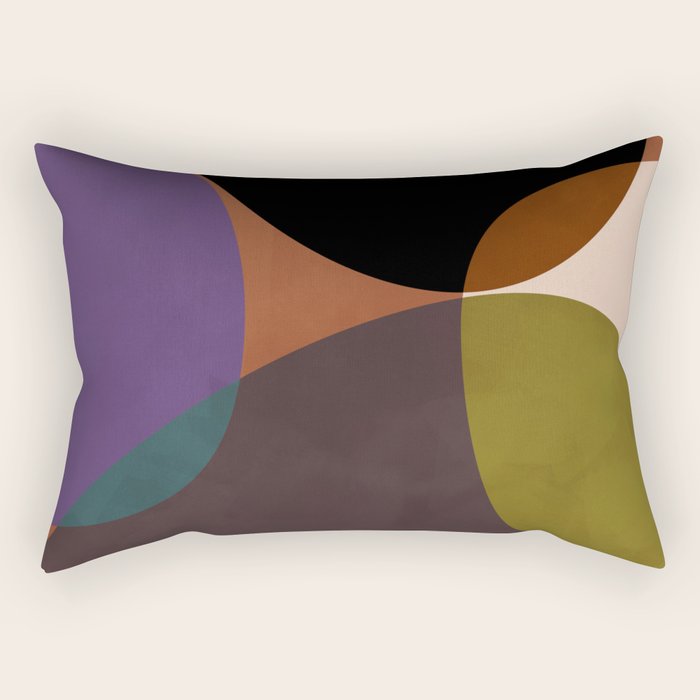 Mid Century Abstract Geometric Autumn 2 Rectangular Pillow
