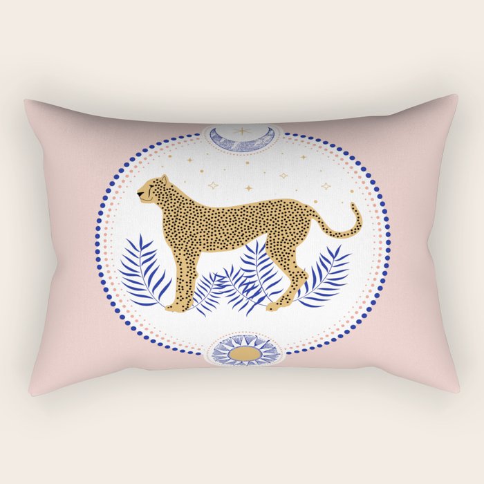 Wild Cheetah And The Moon 2 Rectangular Pillow