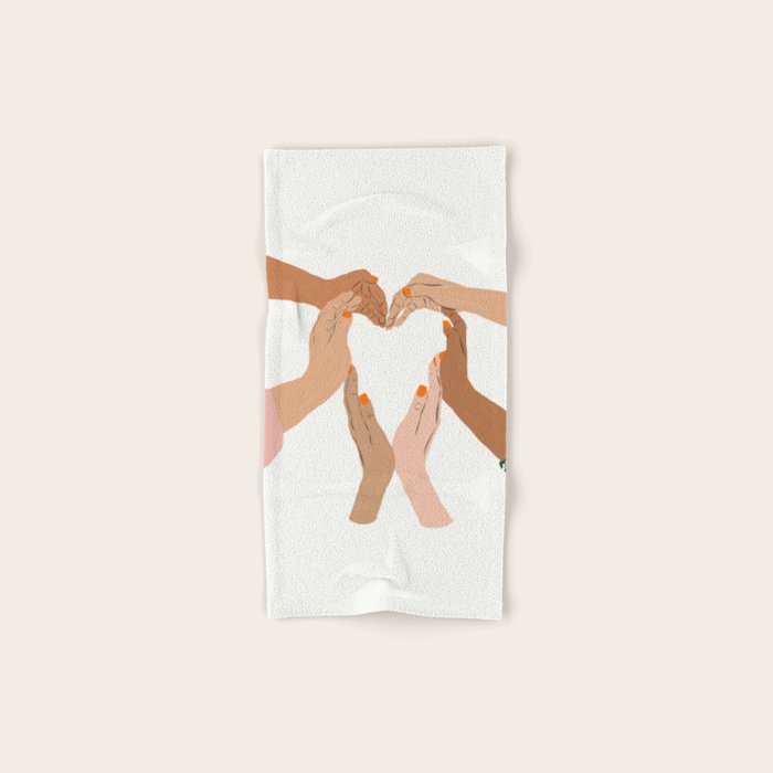 Indiscrimination | Anti-Racism Painting | Unity Illustration | Women Empowerment Growth Mindset Bath Towel