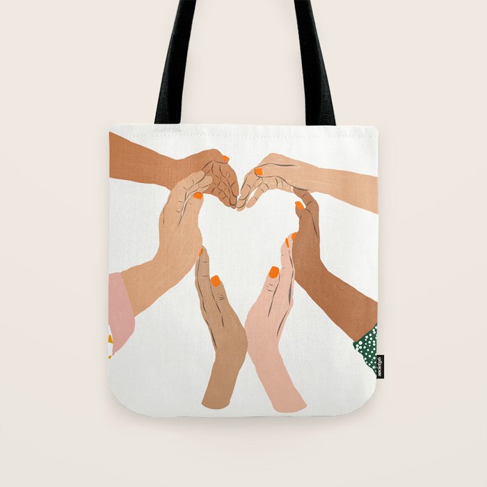 Indiscrimination | Anti-Racism Painting | Unity Illustration | Women Empowerment Growth Mindset Tote Bag