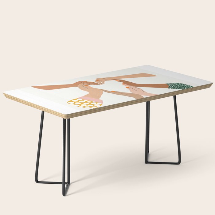 Indiscrimination | Anti-Racism Painting | Unity Illustration | Women Empowerment Growth Mindset Coffee Table