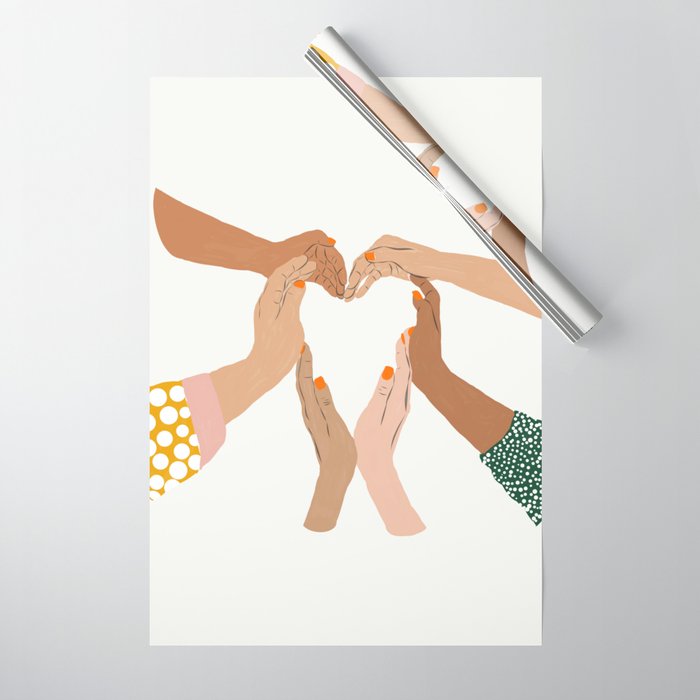 Indiscrimination | Anti-Racism Painting | Unity Illustration | Women Empowerment Growth Mindset Wrapping Paper