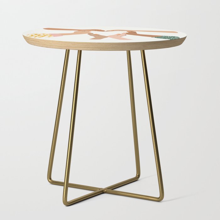 Indiscrimination | Anti-Racism Painting | Unity Illustration | Women Empowerment Growth Mindset Side Table