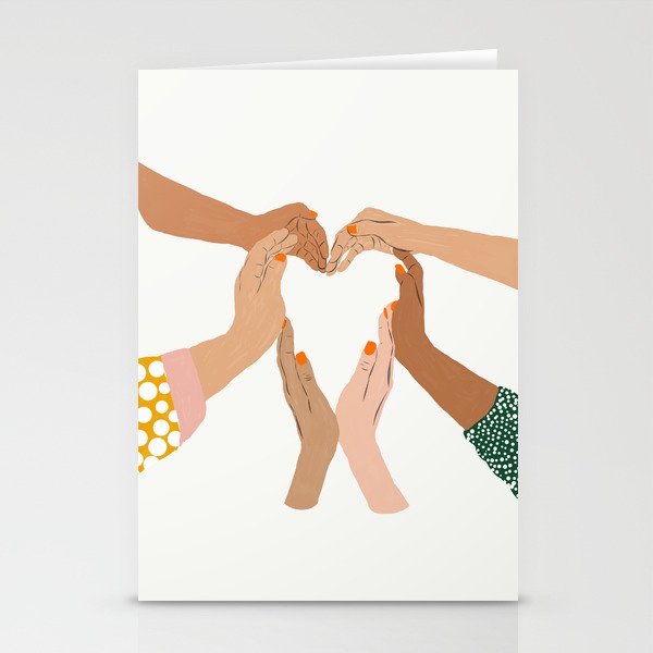 Indiscrimination | Anti-Racism Painting | Unity Illustration | Women Empowerment Growth Mindset Stationery Card