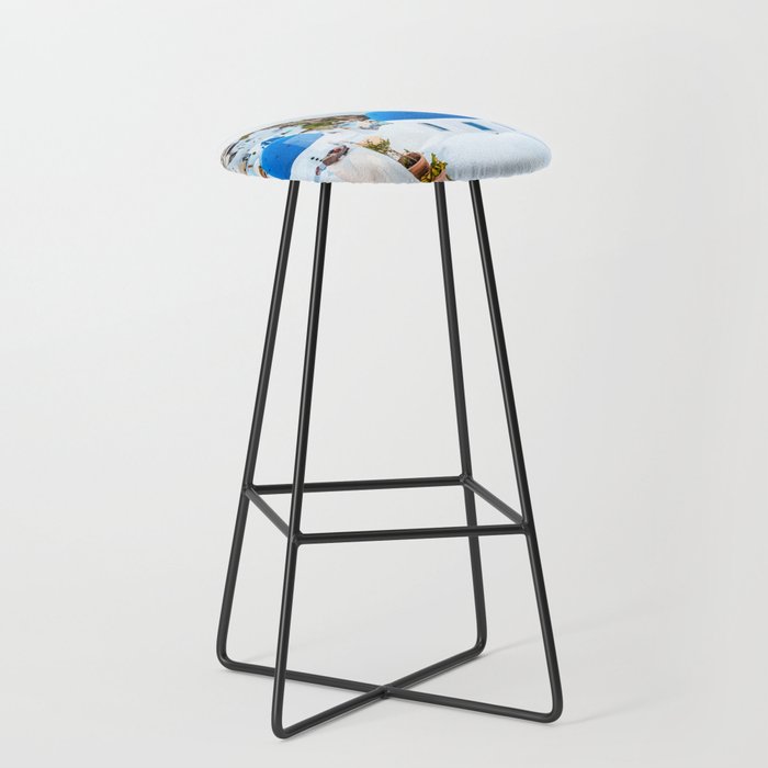 Greek Fantasy, Greece Travel Tropical Photography, Nature Landscape Ocean Architecture Graphic Stool