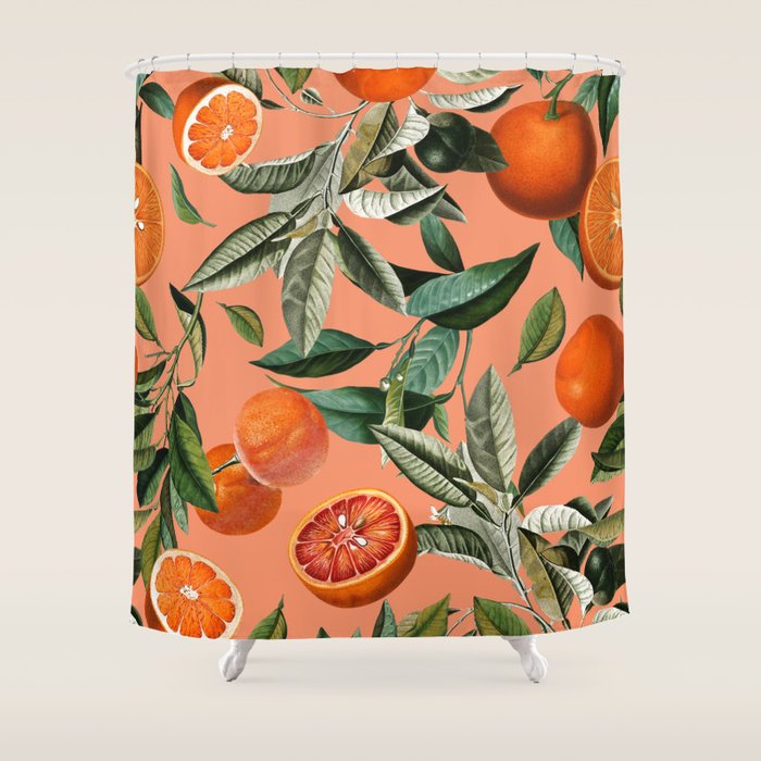 Vintage Fruit Pattern Xii Shower Curtain