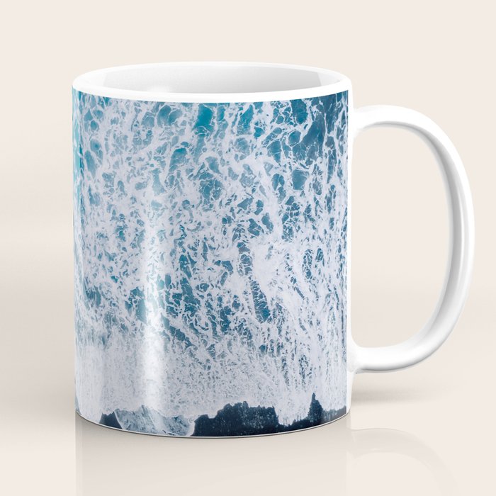 Minimalist Waves On A Beach In Iceland Coffee Mug