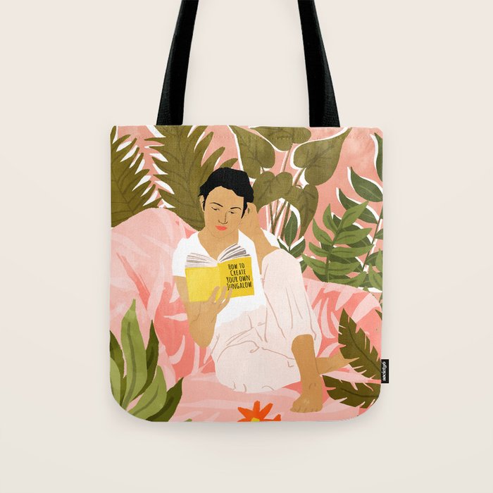 Plant Lady & The Urban Junglow | Blush Botanical Home DéCor | House Plants Bohemian Woman Bedroom  Tote Bag