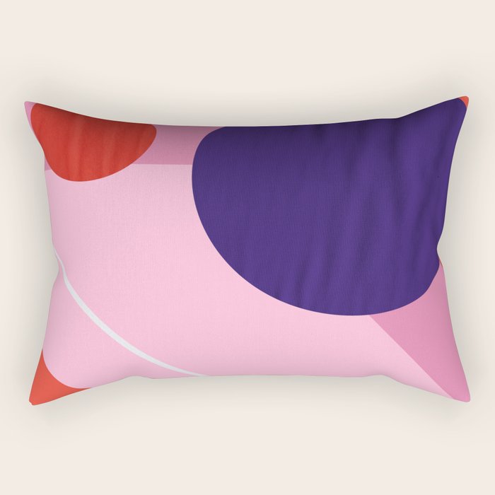 Abstract Geometry With Circles Rectangular Pillow