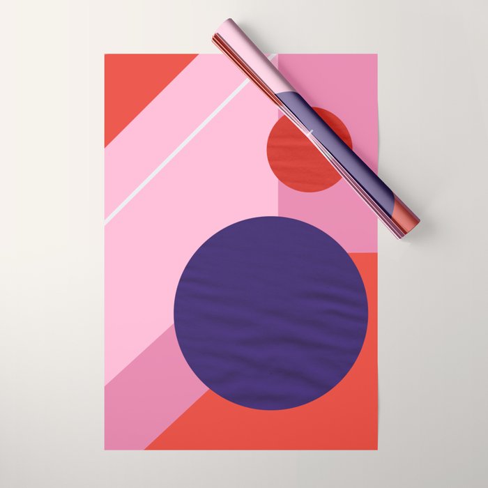 Abstract Geometry With Circles Wrapping Paper