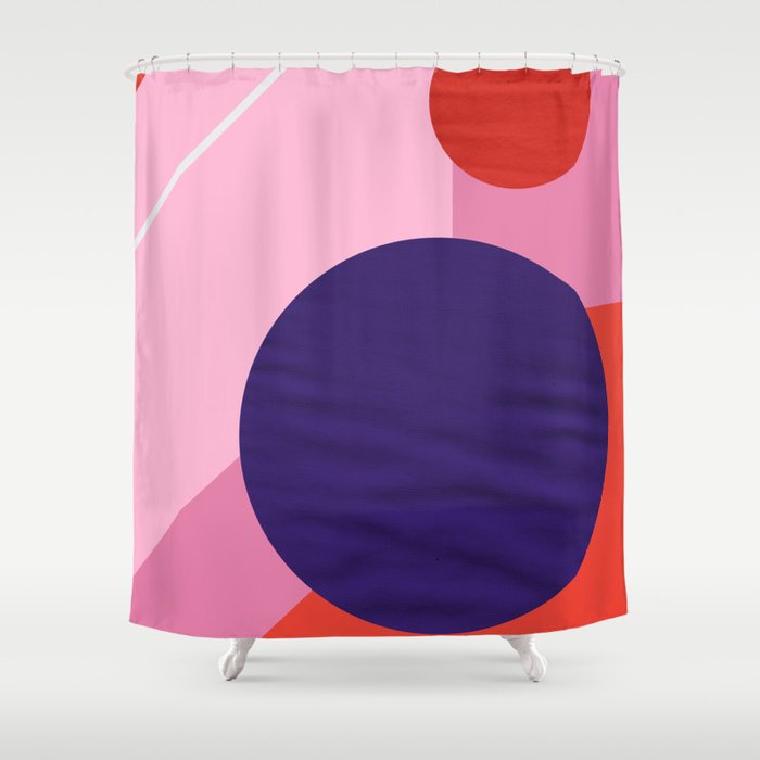 Abstract Geometry With Circles Shower Curtain