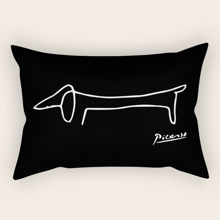 Pablo Picasso Dog (Lump) Artwork Shirt, Sketch Reproduction Rectangular Pillow