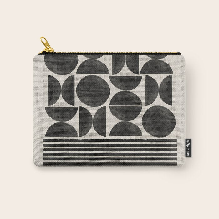 Woodblock Art, Warm Tone Carry All Pouch