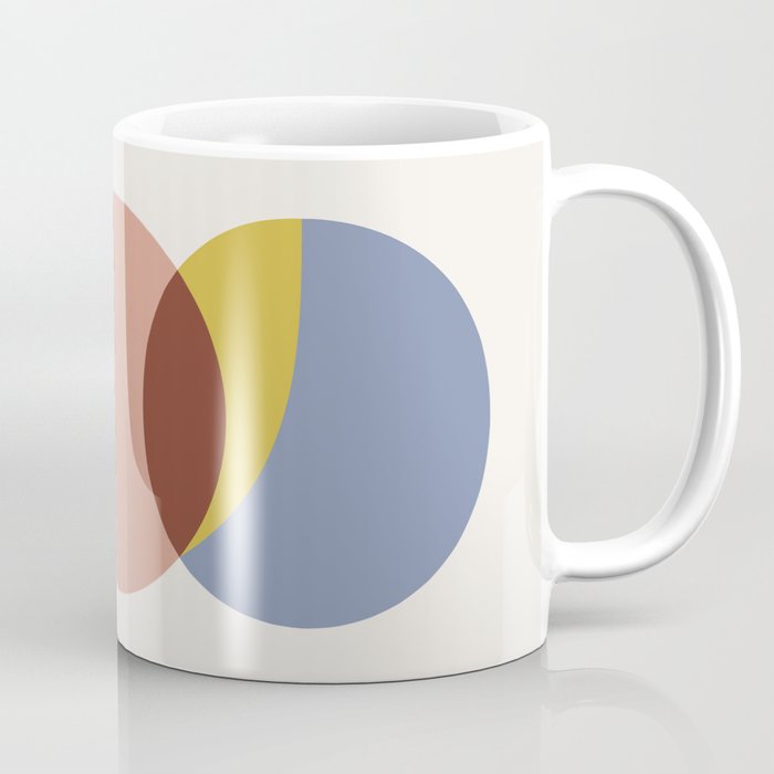 Geometric Harmony - Vintage Rainbow Colors Coffee Mug