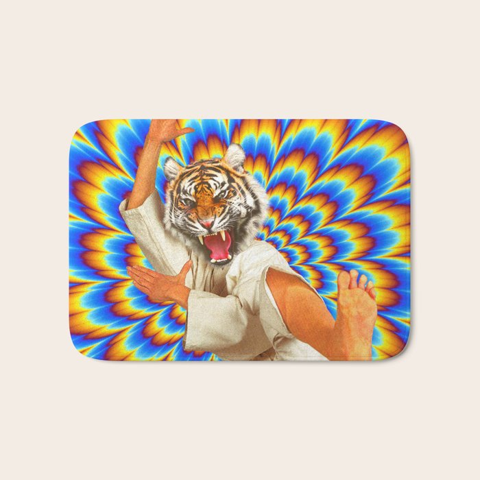 Fighting Tiger - Optical Illusion Bath Mat
