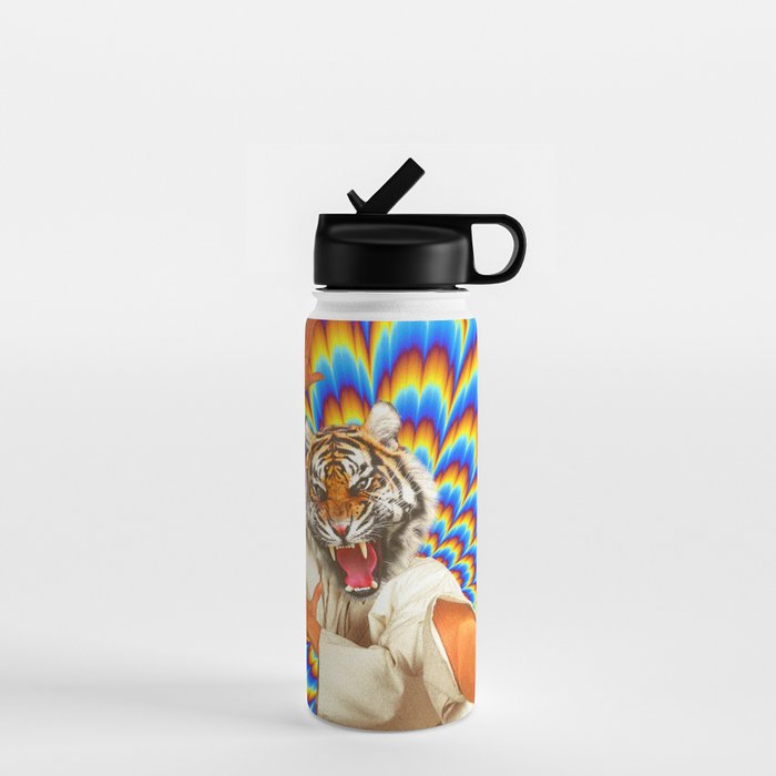 Fighting Tiger - Optical Illusion  Water Bottle