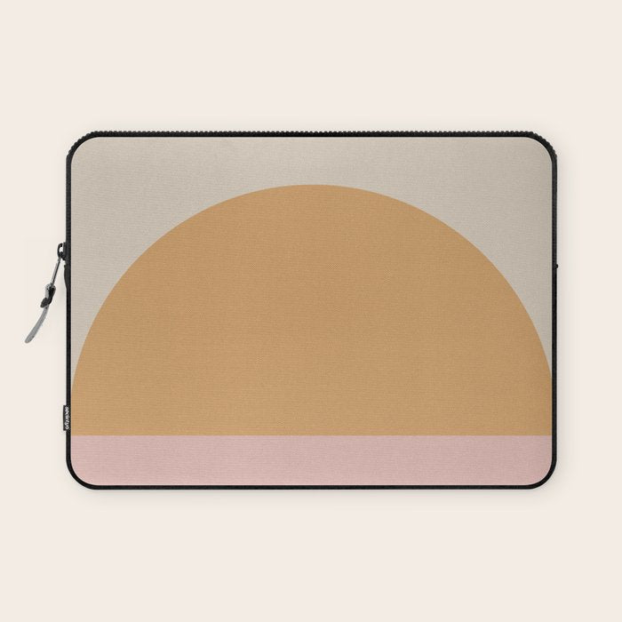 Minimal Retro Sunset Sunrise - Neutral Pink Laptop Sleeve