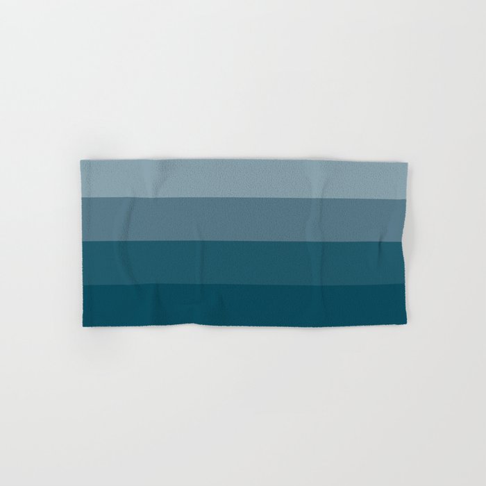Minimal Retro Sunset Sunrise - Nautical Ocean Blue Bath Towel