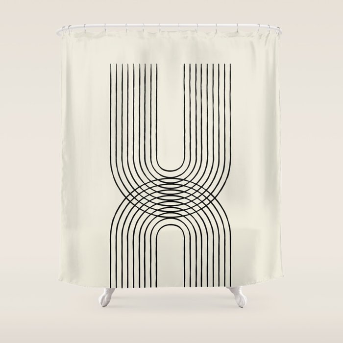 Arch Duo 1 Mid Century Modern Shower Curtain