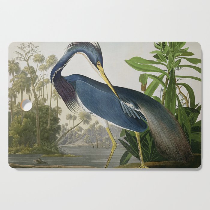 John James Audubon Louisiana Heron Painting Cutting Board