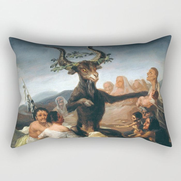 The Sabbath Of Witches Goya Painting Rectangular Pillow