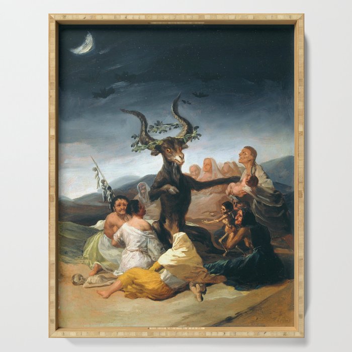 The Sabbath Of Witches Goya Painting Serving Tray