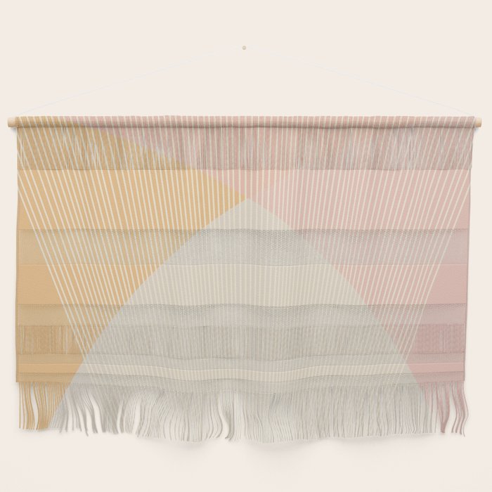 Cecilia Shapes Ii - Neutral Orange And Pink Wall Hanging