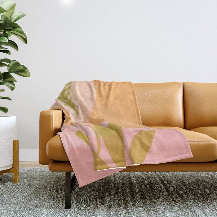 Desert Moon Colorful Landscape Throw Blanket