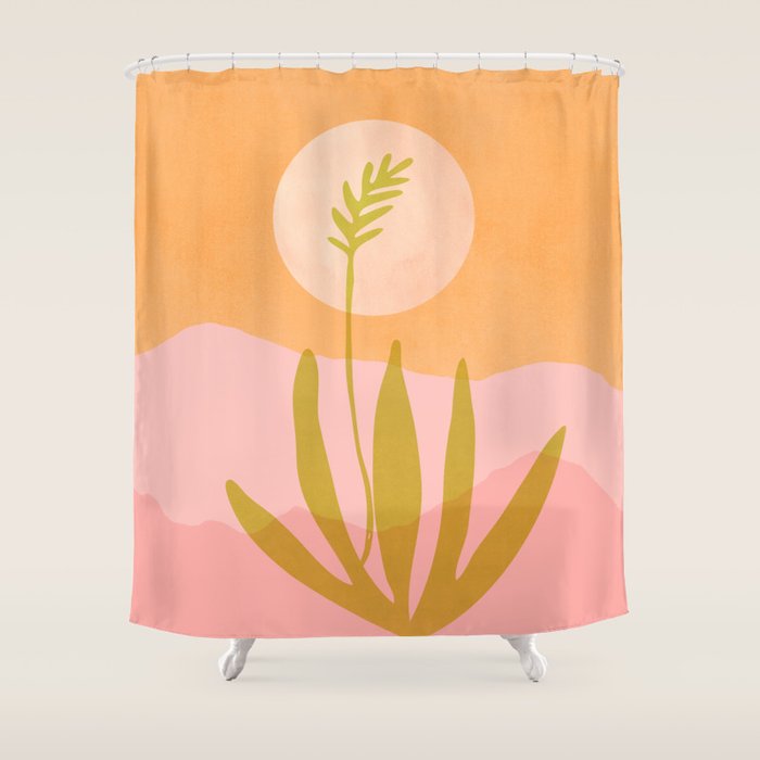 Desert Moon Colorful Landscape Shower Curtain