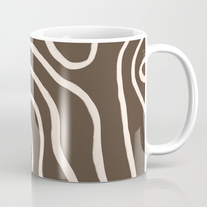Topographic Map / Brown & Nude Coffee Mug