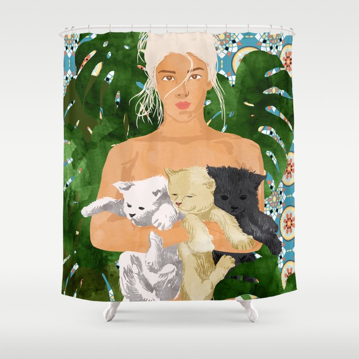Morocco Vacay #Illustration #Painting Shower Curtain