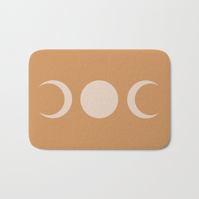 Moon Shapes Minimalism - Desert Sand Bath Mat