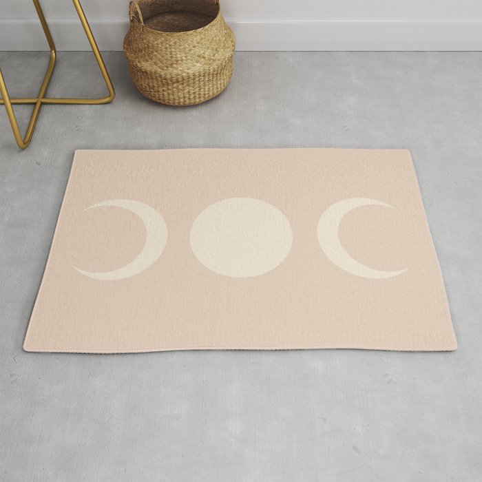 Moon Shapes Minimalism - Ethereal Light Rug