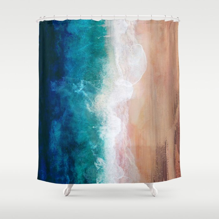 Watercolour Summer Beach Iv Shower Curtain