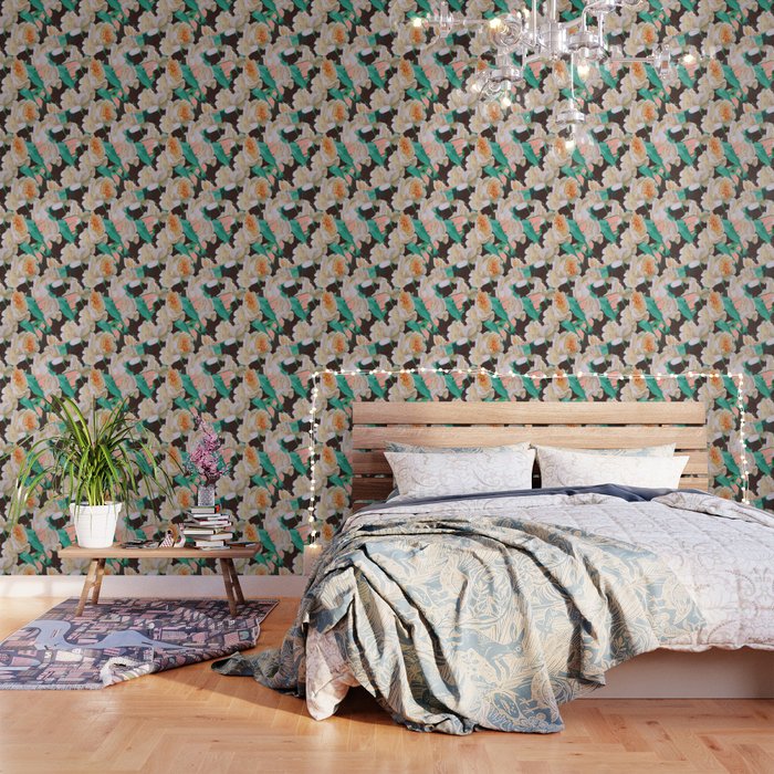 Tropical & White Blossom #Painting #Tropical #Botanical Wallpaper