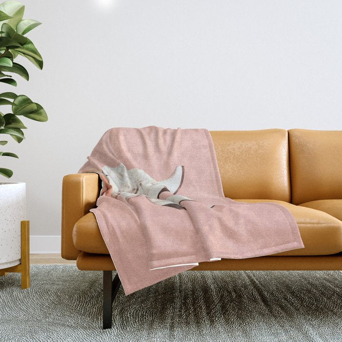 These Boots - Peach / Pink Throw Blanket