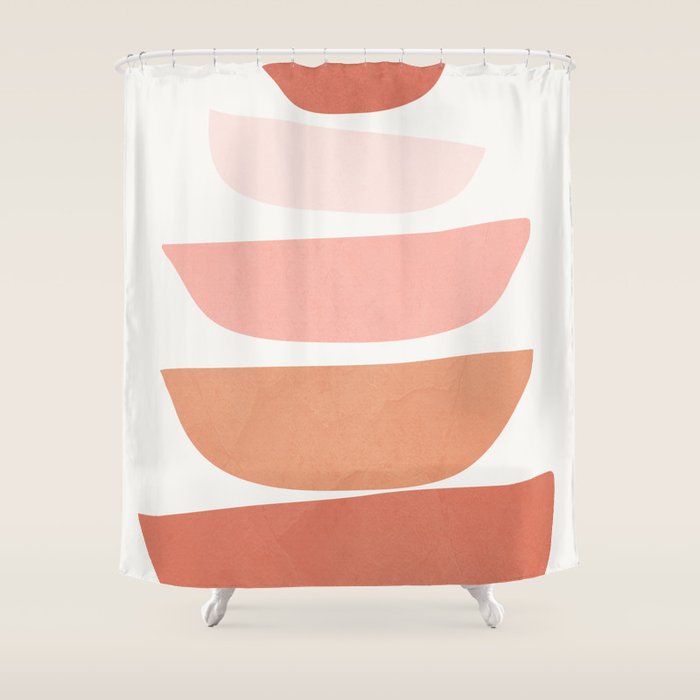 Abstract Minimal Shapes Iv Shower Curtain