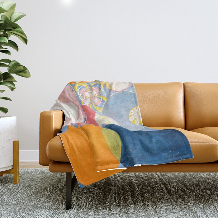 Hilma Af Klint "The Ten Largest, No. 02, Childhood, Group Iv" Throw Blanket
