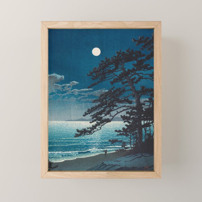 Spring Moon At Ninomiya Beach By Kawase Hasui Mini Art Print