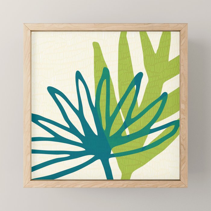 Playful Abstract Plant Shapes Mini Art Print